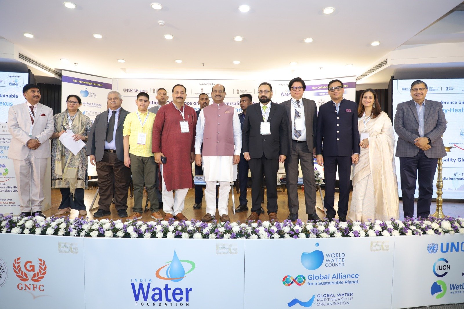 Dhananjay on stage at the India Water Foundation conclave