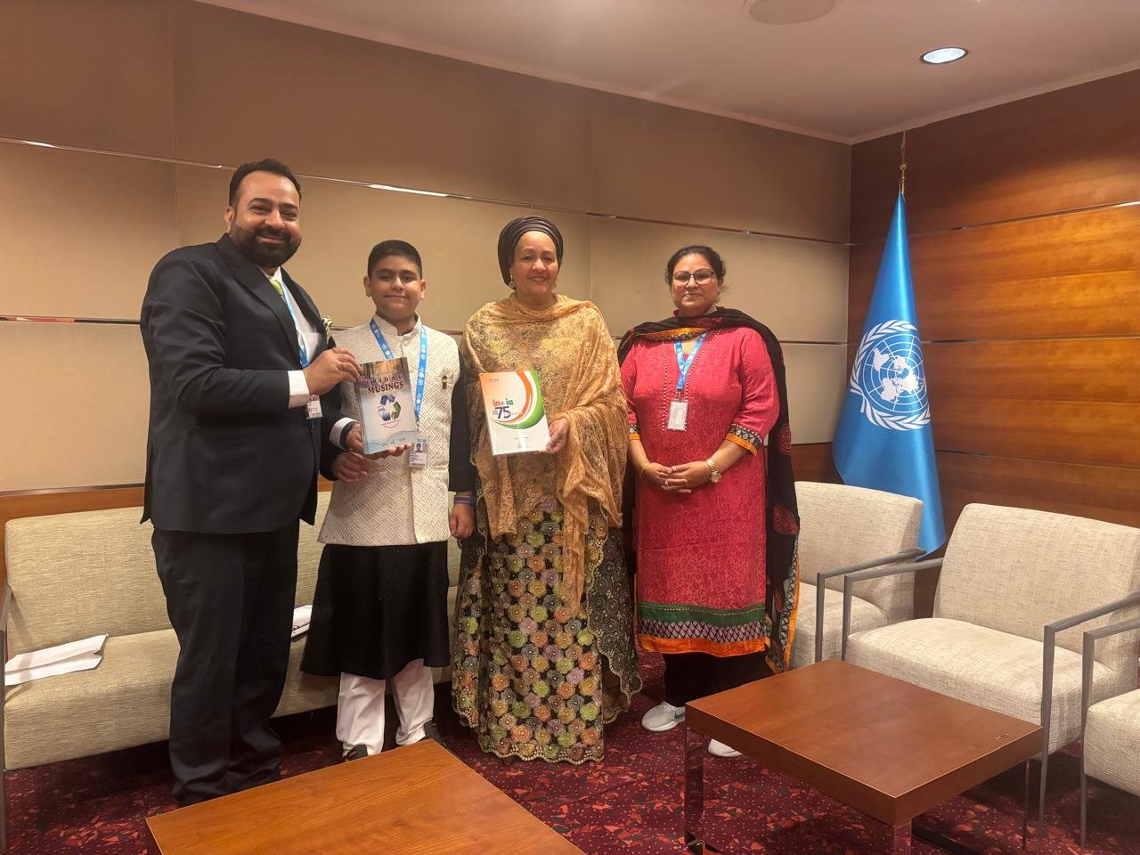 Dhananjay with Ms. Amina Mohammed, UN Deputy Secretary-General, at the World Summit for Social Development, Doha 2025
